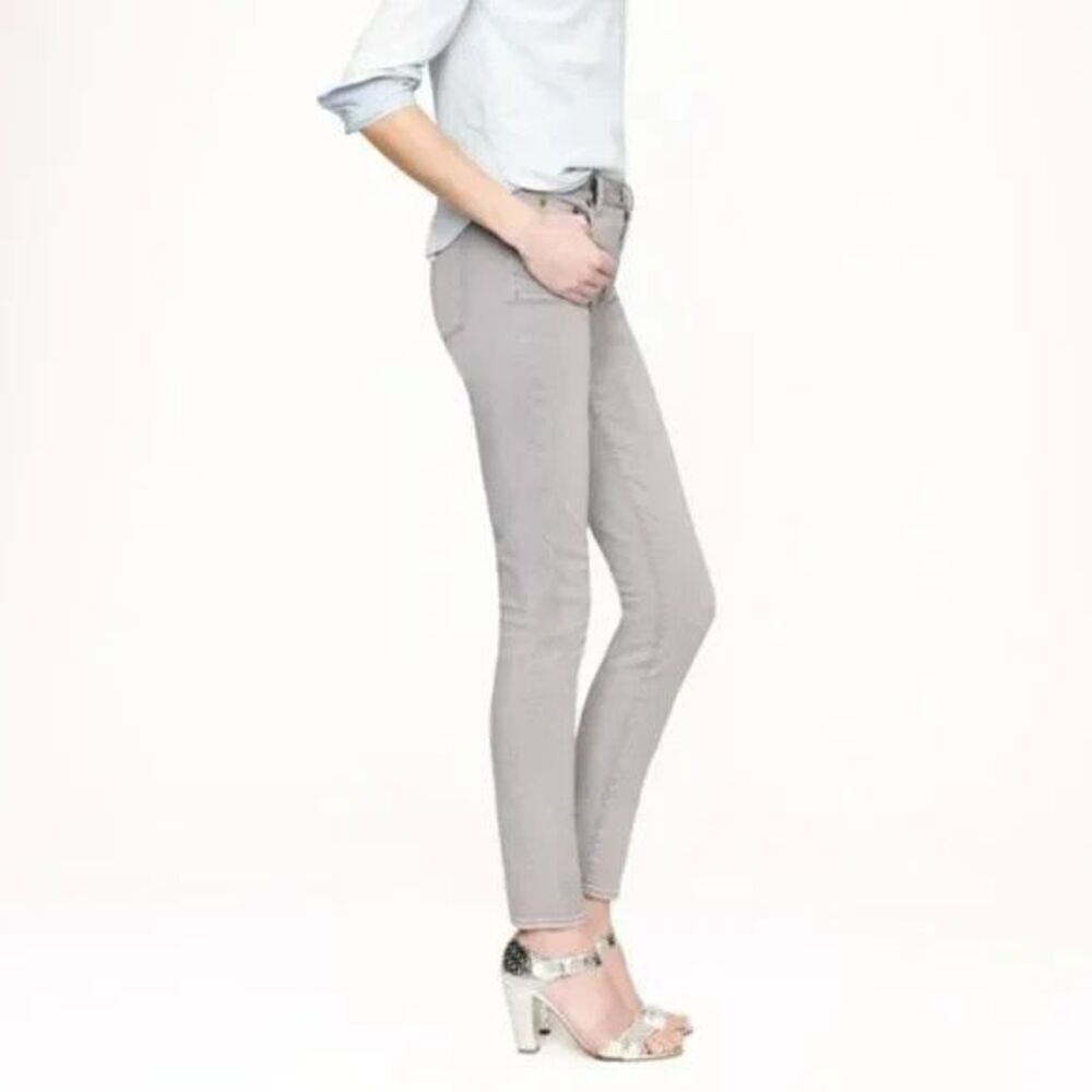 Women's J. Crew Grey Smoke Wash Toothpick Ankle Jeans Size 31 X 28 - Picture 5 of 11
